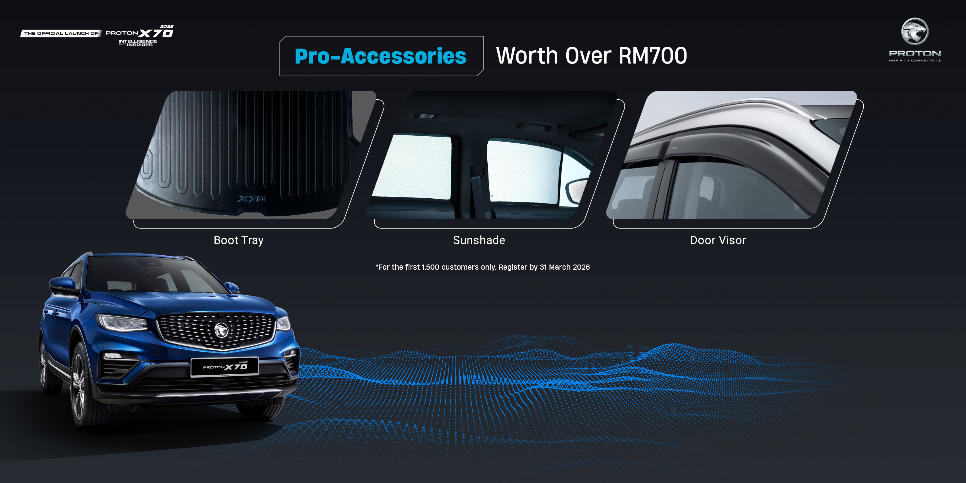 2026 PROTON X70 Accessories Package
